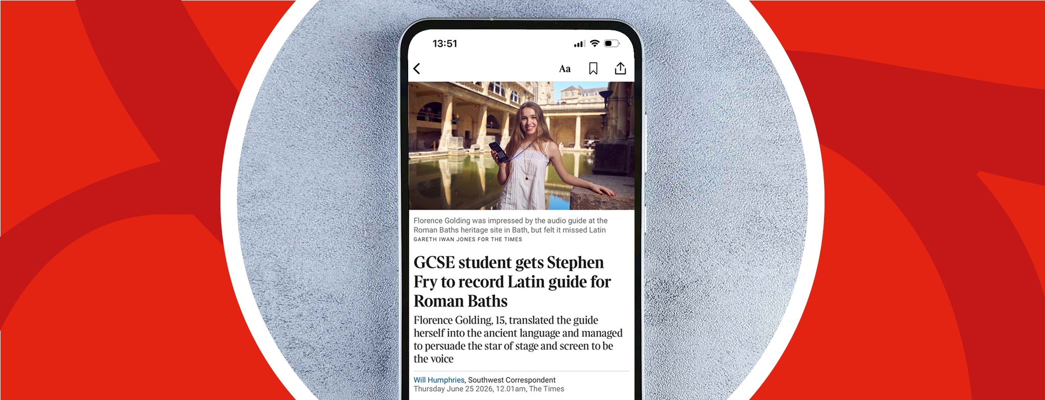 Florence Featured in The Times for Latin Audio Project with Stephen Fry
