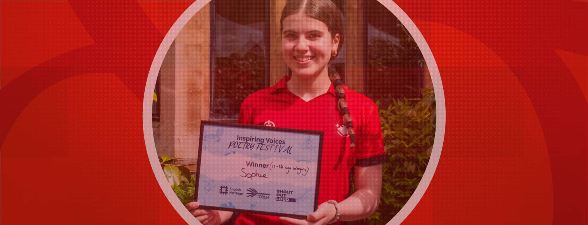 Sophie, Year 7, Wins National Poetry Award Through Inspiring Voices